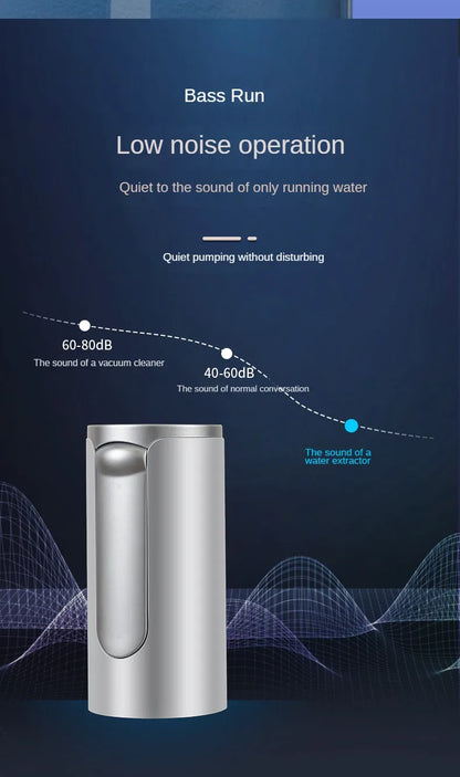 Electric Water Gallon Bottle Pump Automatic Water Dispenser Pump 19 Liters Foldable Desktop Water Bottle Pump USB Rechargeable