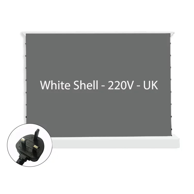 2025 New 120 inch ALR Rejecting Motorized Electric Tab Tension Floor Rising Projector Screen Square Shell  for UST Projector