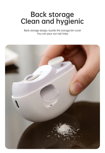 HOMEFISH Electric Nail Clipper 2 in 1 Grinding Polishing Multifunctional Portable Automatic Manicure Grinder