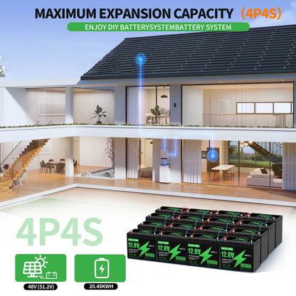 MFUZOP 12V 100Ah LiFePO4 Battery with Low-Temp Protection, Built-in 100A BMS, Max. 15000 Cycles, Perfect for Trolling Motors, RV