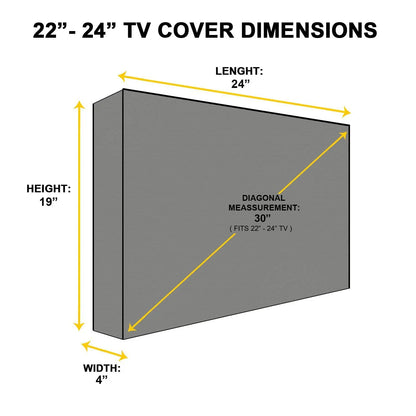 22" To 85" Outdoor TV Cover Protect TV Screen Weatherproof Dust-proof Cover High Duty Oxford 600D Black Grey Waterproof TV Box