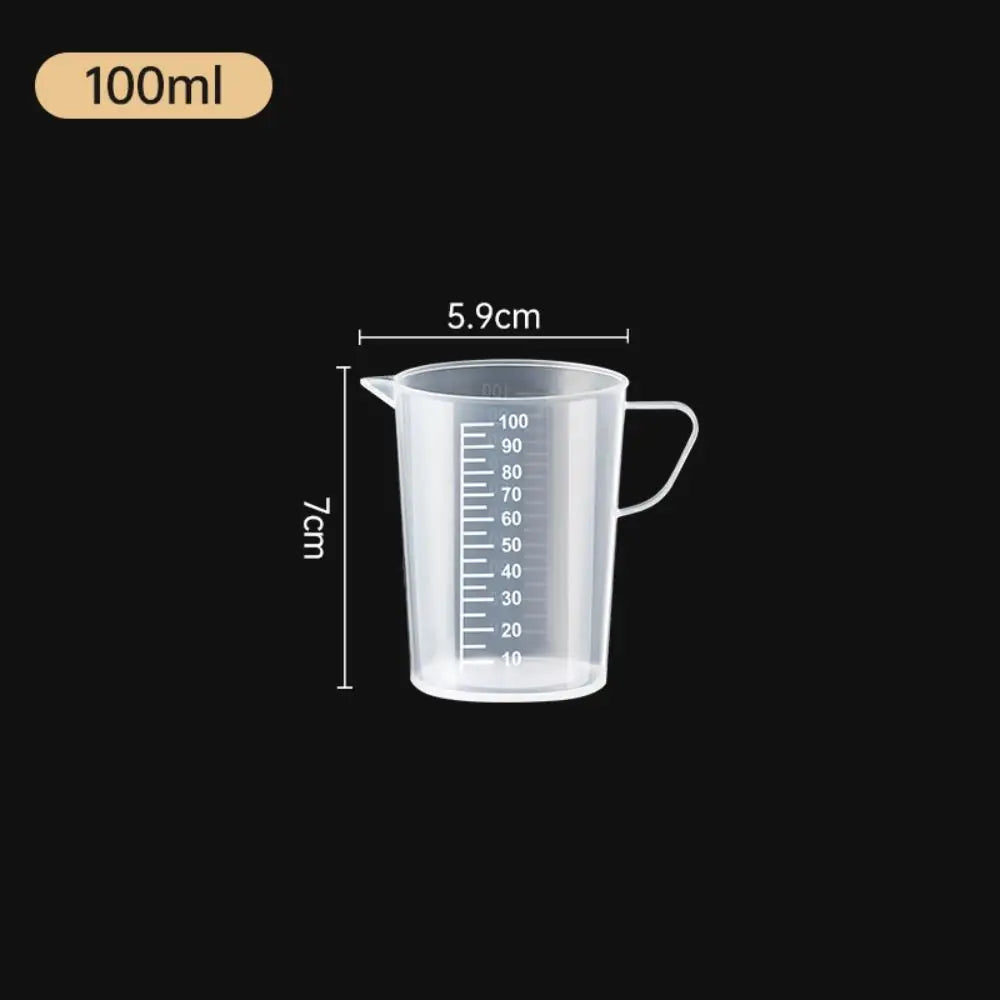 Measuring Cup Transparent Plastic Laboratory Beaker Graduated Liquid Jug Cup Kitchen Baking Cooking Measurement Scale Container