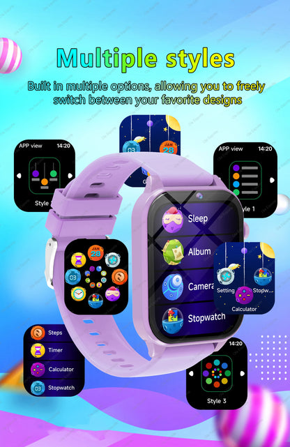 100+ Game SmartWatch Kid Child HD Screen Lighting Music Smart Watch Boy Girl Gift Children Smartwatch For IOS Android 2025 New