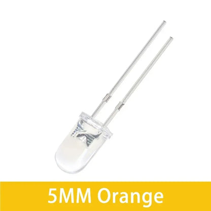 50pcs 100pcs Transparent LED Diode 5MM Super Bright White Orange Red Yellow Blue Green Light LED Bulbs Emitting Diodes Kit