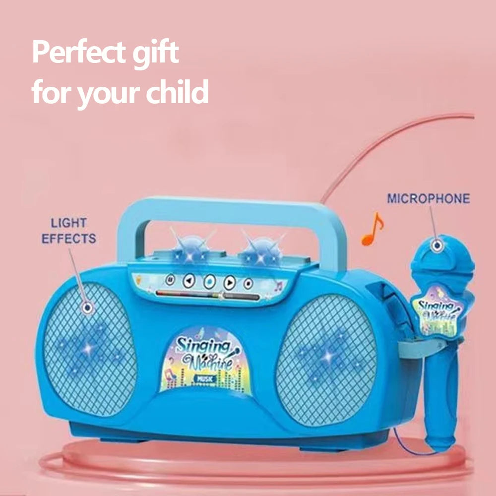 Kids Speaker Microphone Karaoke Music Instrument Children Singing Toys Baby Games Educational Toys for Girls Boys Kids Gifts