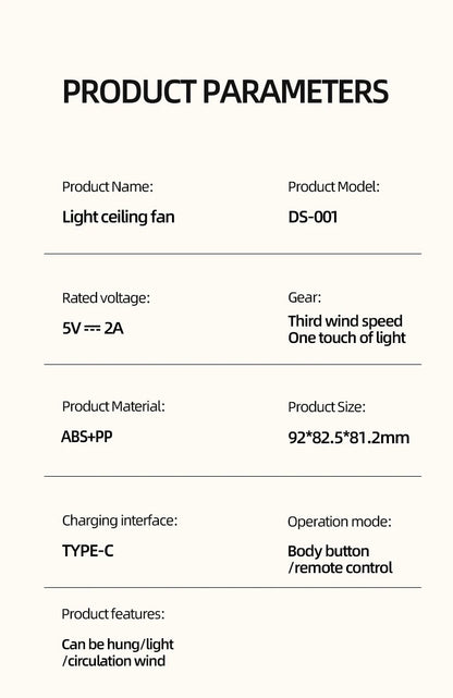 Ceiling Fan Portable Camping Tent Ceiling Canopy Fan 8000mah Rechargeable Wireless Fan Air Circulators with Remote Control Light