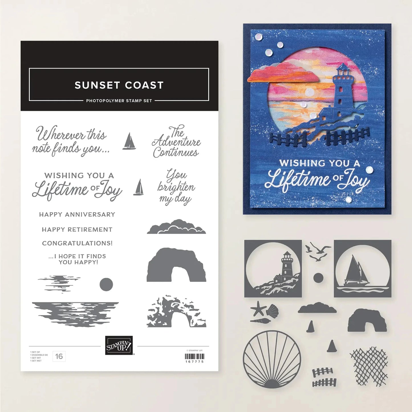 May 2026 New Sunset Coast Octopus Friends Metal Cutting Dies Clear Stamps Stencil Hot Foil For DIY Decorating Scrapbook Paper