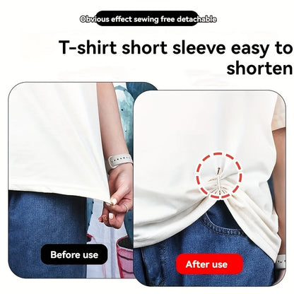 4pcs Invisible Metal Waist Clips - Adjustable Button Clips for Jeans/Clothes, Slimming Tightener with Hidden Design