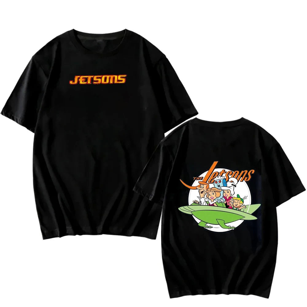 The Jetsons Printed T-shirt Tops Cartoon The Jetsons Letter Clothes Rosie The Robot Graphic T-shirts Breathable Camisetas