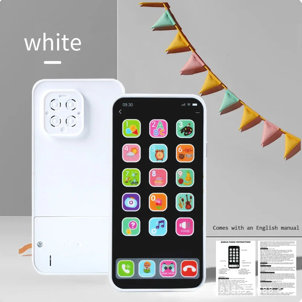 Children Simulation Music Touch Screen Phone Baby English Education Cognitive Phone Intelligent Multi-Functional Toy Model