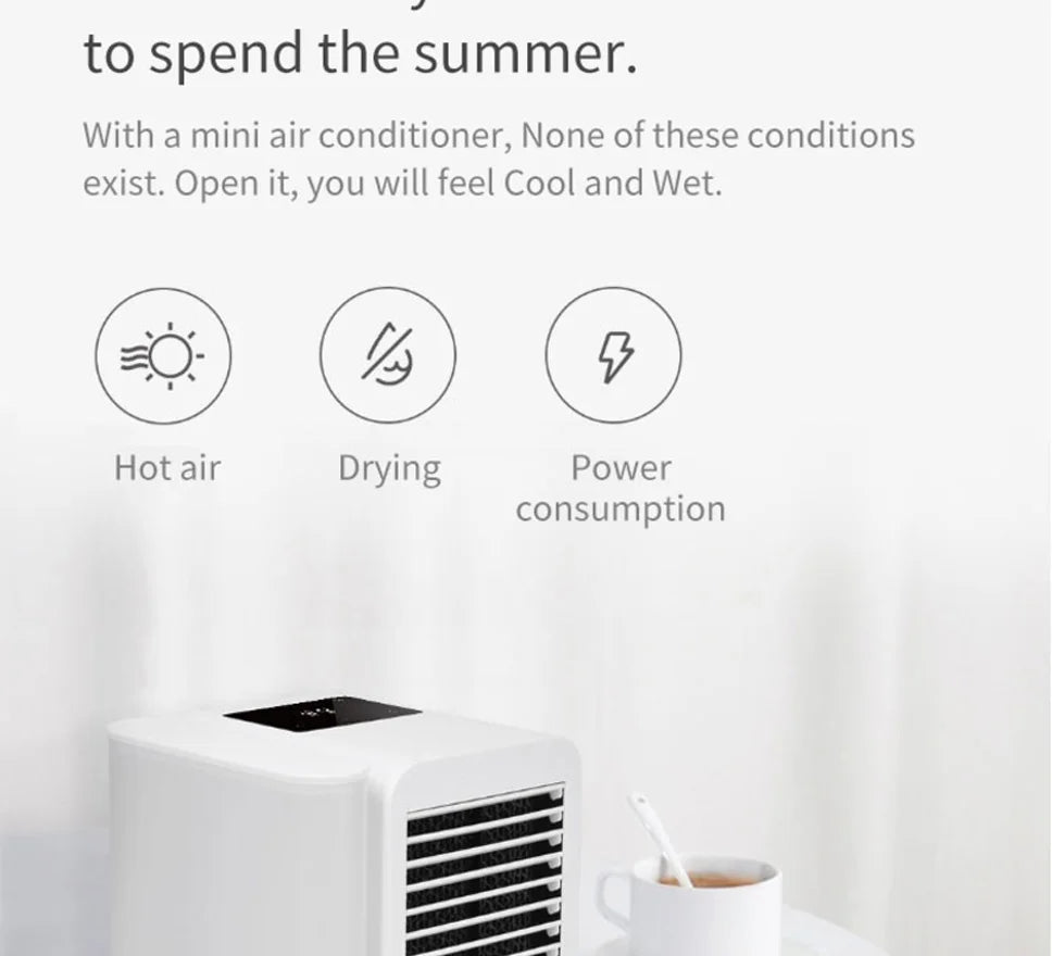 Portable Microhoo Mini Air Conditioner 1000ML Fan Cooler Aromatherapy Essential Oil Diffuser Fast Cooling Humidifier Household