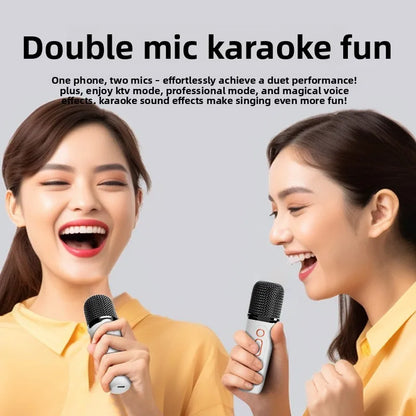 Wireless Speaker Microphone Karaoke Mini Portable Audio Microphone Portable Karaoke Speaker with Mic Home Singing For Kids Gift