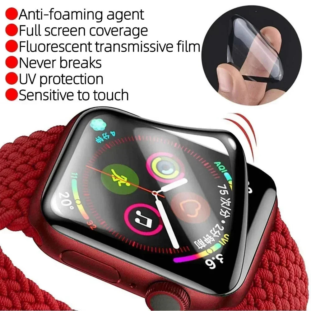 1/2/3/4/5PCS Screen Protector For Apple Watch Series 10 9-8-7-6 5 Se 42-46mm ultra2 49mm 41mm-45mm-40mm-44mm 3D Film Accessories
