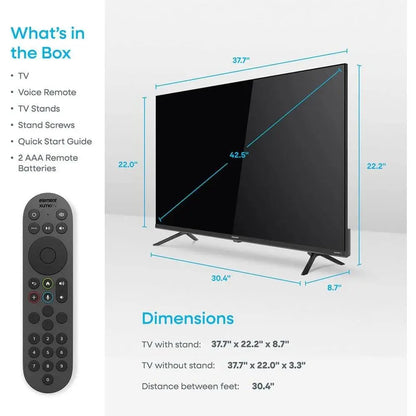 E550AE43CG 43 inch Class Revolution Series 4K UHD HDR LED Smart Xumo TV
