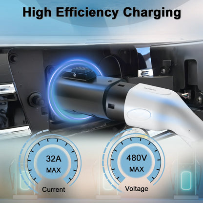 GUWIEYG Type 2 to GBT EV Adapter 32A 1 Phase / 3 Phase Converter EVs Type2 Charging to GB/T EVSE Charger Electric Vehicle Cars