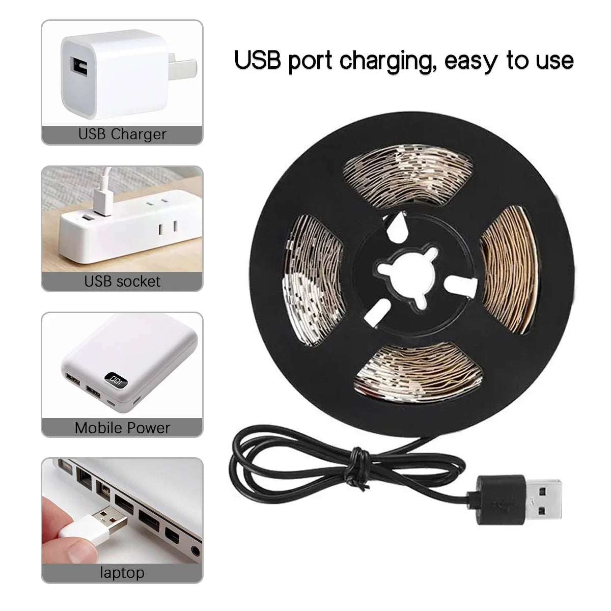 Waterproof Full Spectrum LED Light Strip Plant Growth 5v USB Powered 1-3M Long Suitable Flower Seedlings Greenhouses Hydroponics