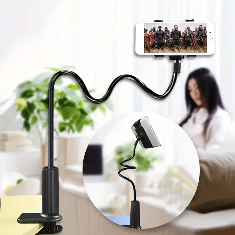 New 360 Rotating Lazy Phone Holder Universal Adjustable Desktop Phone Clip Flexible with Handle Bed Desktop Mount Bracket