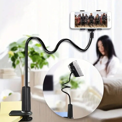 New 360 Rotating Lazy Phone Holder Universal Adjustable Desktop Phone Clip Flexible with Handle Bed Desktop Mount Bracket
