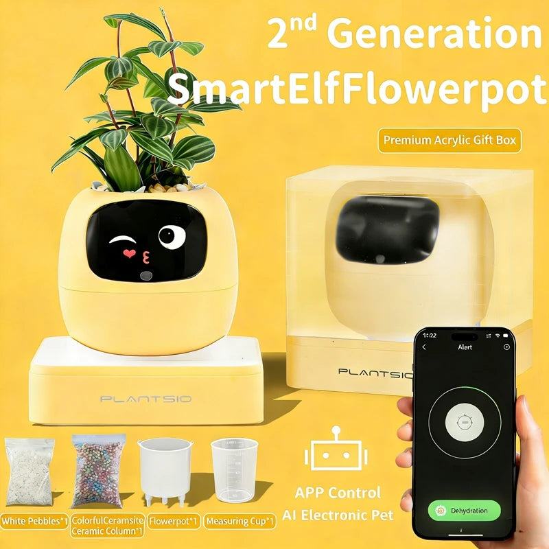 Smart Plant Endless Fun Over 49 Rich Expressions,7 Smart Sensors,ai Chips Make Raising Plants Easy And Fun