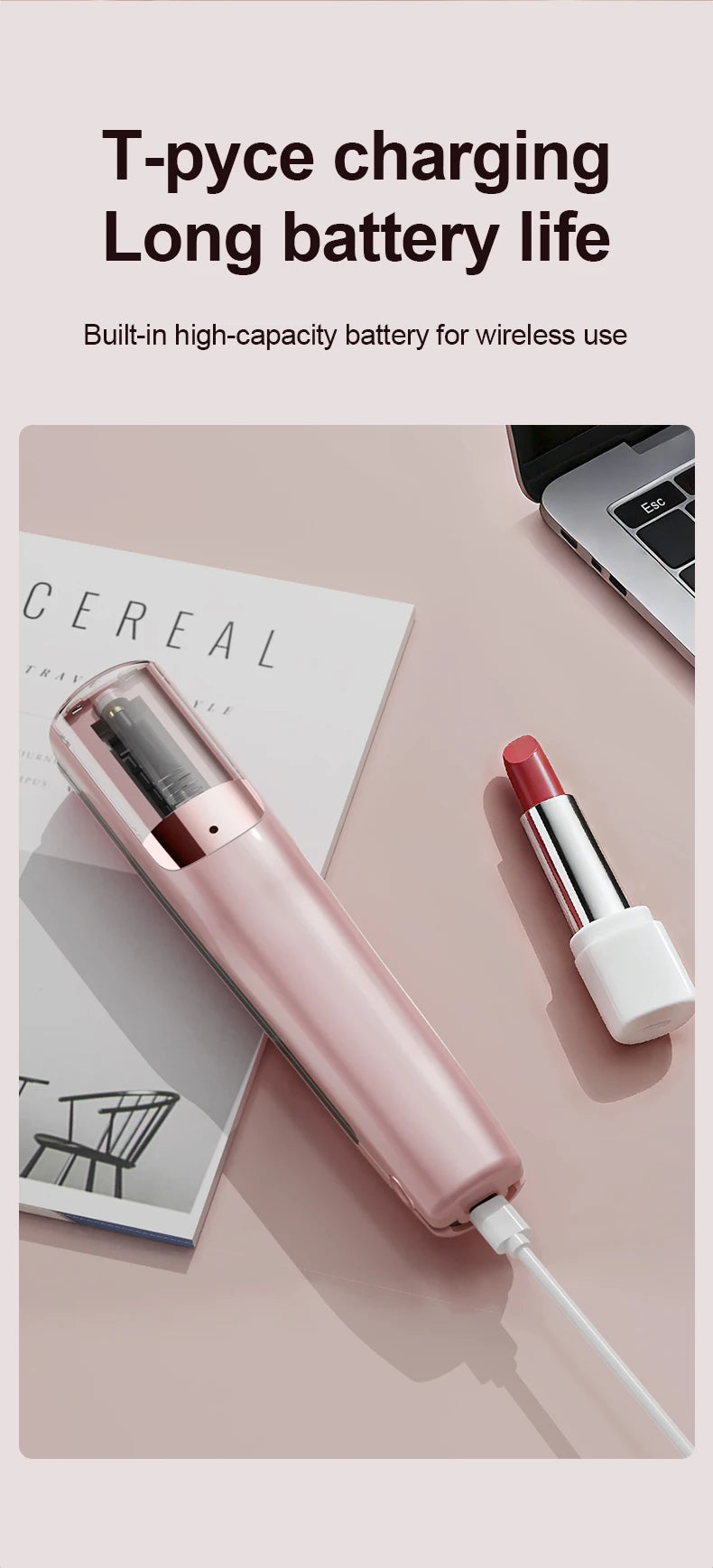 Electric hair clipper, dual-use for care and styling, portable dual function design, easy to handle split hair ends. Ideal beaut