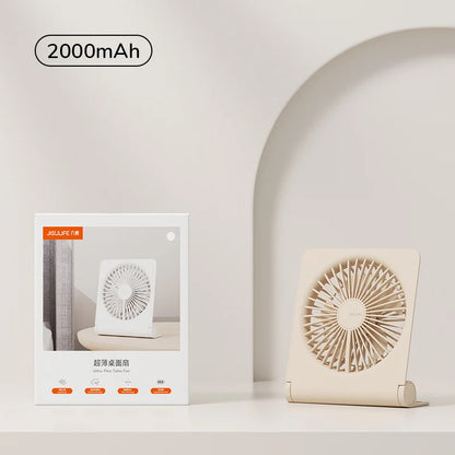 JISULIFE Mini Portable Fan Desktop Fan USB Charging Quiet Foldable Hanging Standing Cooling Fan for Travel Office Home