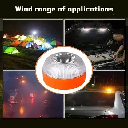 Led Car Strobe Warning Light Portable Emergency Light Magnetic Induction Road Accident Light Safety Accessory Flashing Light