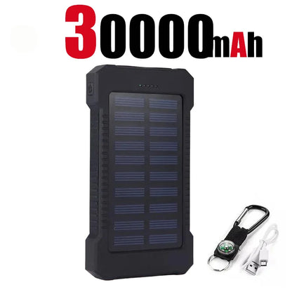 500000mAh Waterproof Outdoor Solar Power Bank Dual USB Travel Portable Solar Phone Charger Solar Powerbanks For Camping