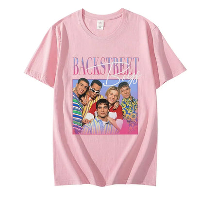 Funny Backstreet Boys T-shirt for women90s retro T-shirt for boysnostalgic hip-hop street style