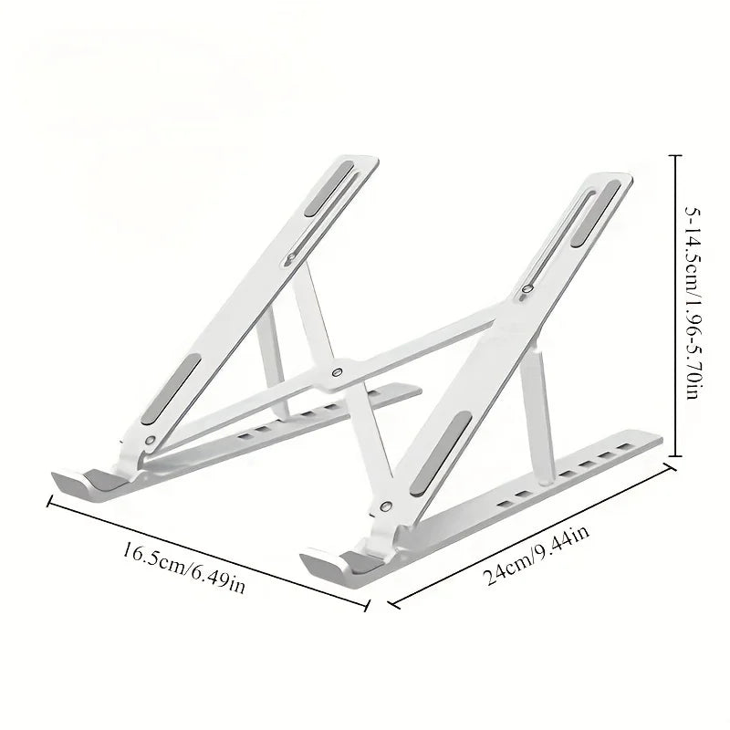 1pcs Portable Foldable Laptop Stand Heat Dissipation Stand Laptop Raising Stand ABS Plastic Computer Desk Stand