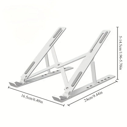 1pcs Portable Foldable Laptop Stand Heat Dissipation Stand Laptop Raising Stand ABS Plastic Computer Desk Stand