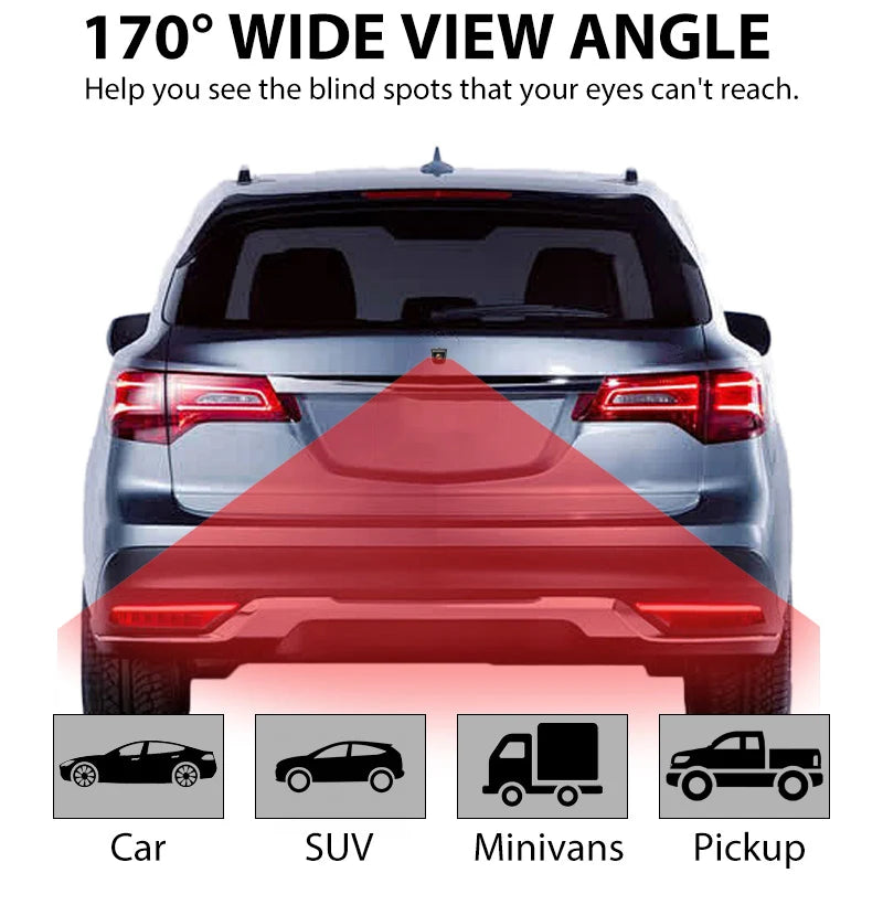 170° Wide Angle AHD Car Backup Camera 720P/1080P Dual Resolution Enhanced IR Night Vision Waterproof Universal Reverse Camera