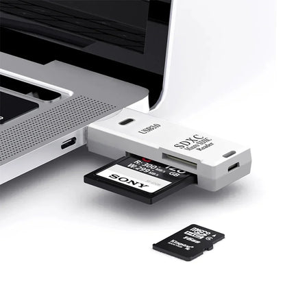 2 in 1 USB 3.0 Card Reader High Speed SD TF Memory Card Adapter for PC Laptop Computer Camera Tablet Accessories