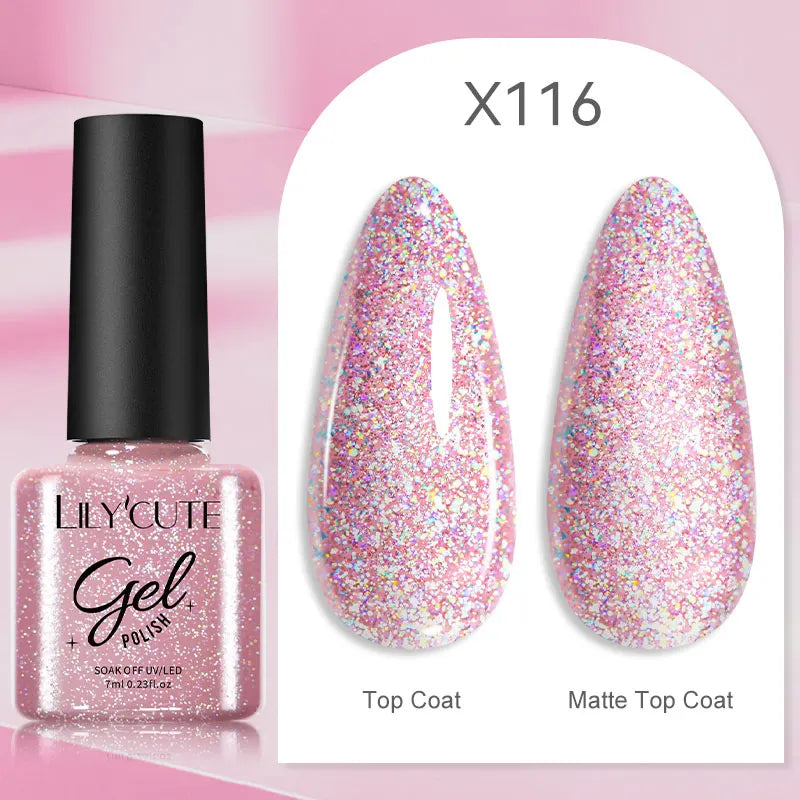 LILYCUTE 7ml Brown Red Purple Nail Gel Polish Coffee Color Series Semi Permanent UV Gel Soak off Nail Gel Varnishes For Nail Art