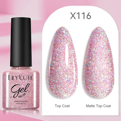 LILYCUTE 7ml Brown Red Purple Nail Gel Polish Coffee Color Series Semi Permanent UV Gel Soak off Nail Gel Varnishes For Nail Art