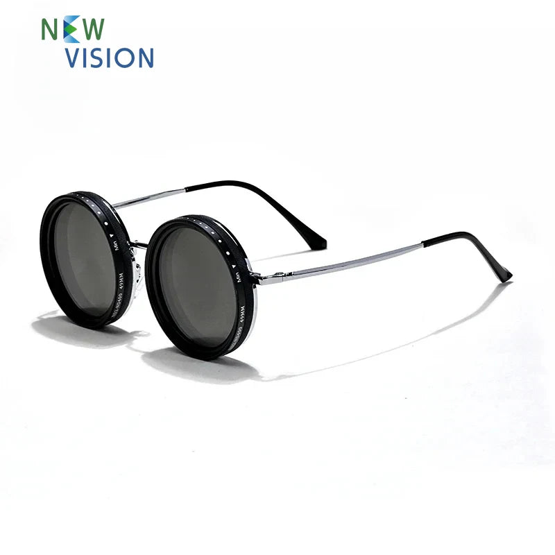 ND9 adjustable dimming sunglasses men women handmade innovative outdoor fishing UV400 polarized sun glasses support myopia lens