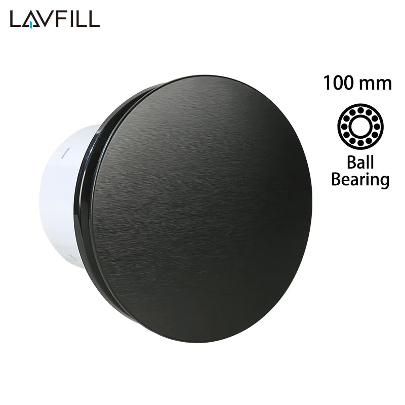 230V Duct 4" 100MM Wall Ceiling  Bathroom Axial  Ventilator Fan Ball Bearing Motor with Back Valve