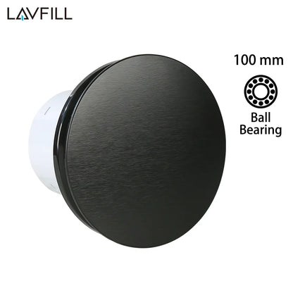 230V Duct 4" 100MM Wall Ceiling  Bathroom Axial  Ventilator Fan Ball Bearing Motor with Back Valve