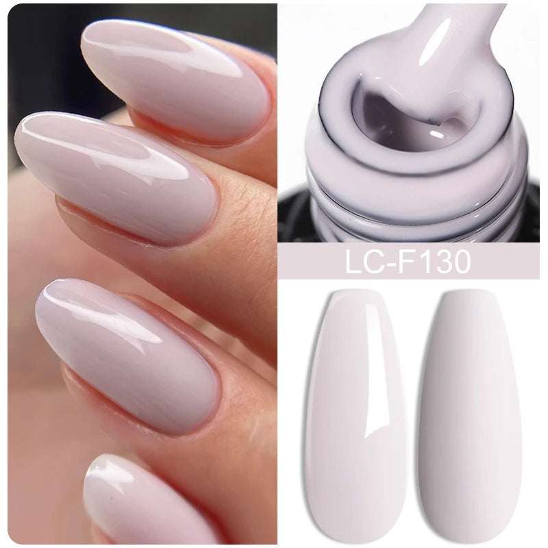 LILYCUTE 7ml White Color Gel Nail Polish Semi Permanent UV Gel Polish Gorgeous Full Coverage Soak Off UV LED Nail Gel Varnishes