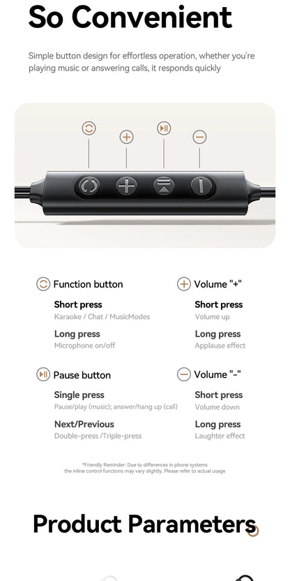Essager Type-C Karaoke Earphones With Built-in Sound Card HiFi Stereo Music Wired Earbud Headset With Mic for Singing/Live/Game