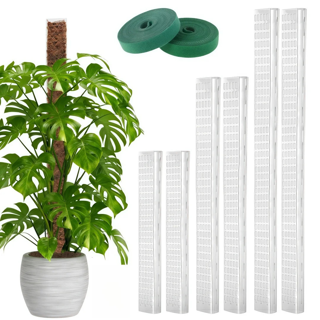 Plastic Moss Pole for Plants Monstera,24in/36in/48 inch Plant Poles for Climbing Plants Indoor Plant Support Garden Growth Stake