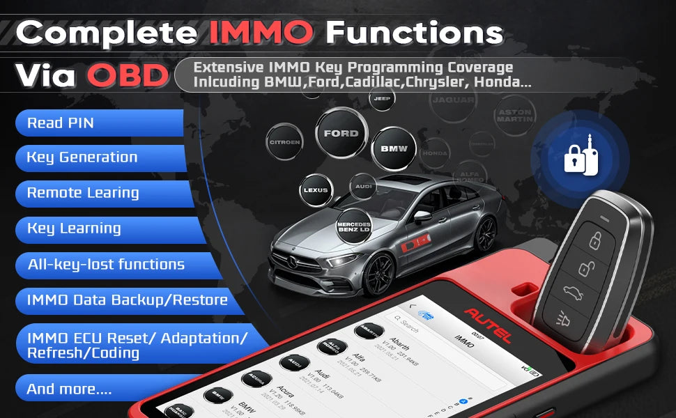 Autel KM100 KM100X KM100E Universal Smart Fob Programmer Key Programmer V200 Universal Key Generator Free Update Lifetime