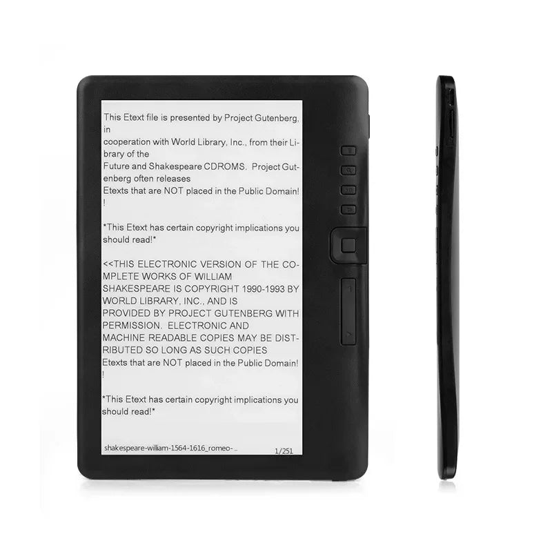 Portable 7inch Ebook Reader Colorful Screen Supports Memory Card Digital Book Read E‑book E‑book Reader e-Book Readers 4/8/10GB