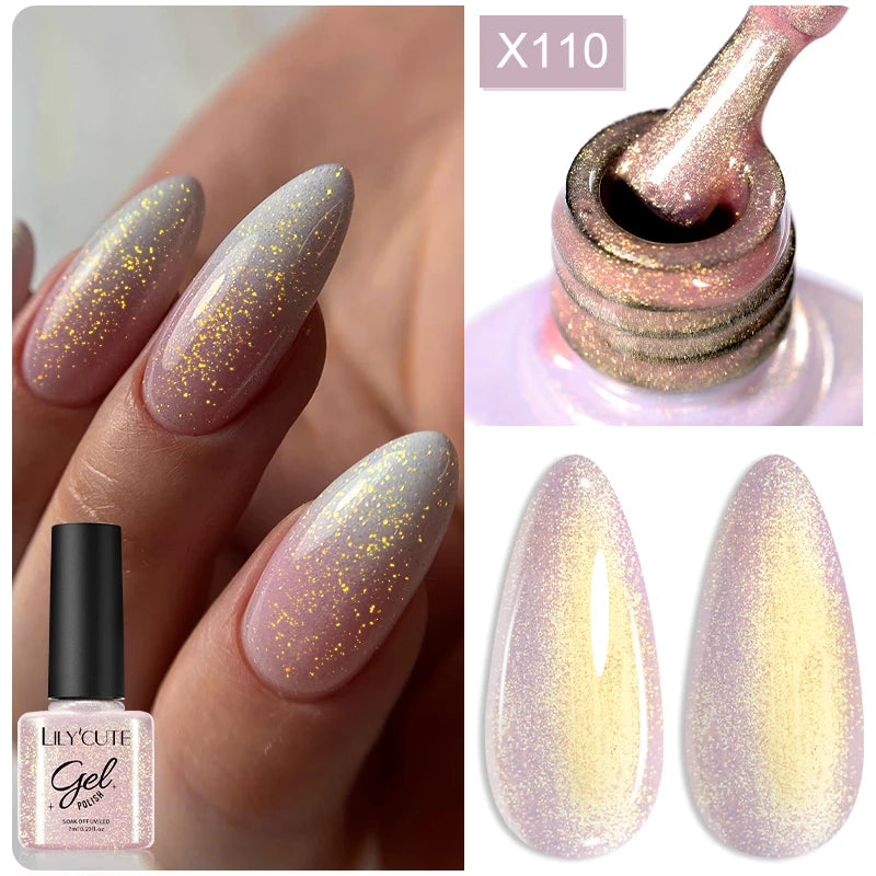 LILYCUTE 7ml Brown Red Purple Nail Gel Polish Coffee Color Series Semi Permanent UV Gel Soak off Nail Gel Varnishes For Nail Art