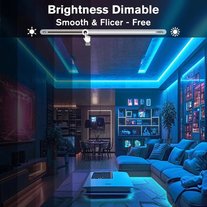 5M 10M 20M COB RGBW RGBWW LED Strip 24V Flexible Color Changing Dimmable Room Liner Light Home Decor 2.4G RF Remote Control Kit
