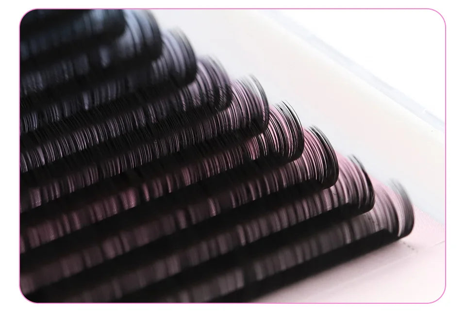 Rujade All Sizes 6-20mm Individual Eyelash Extension Matte Black Premium Russian Volume Eyelash Handmade Faux Mink Lashes Cilias