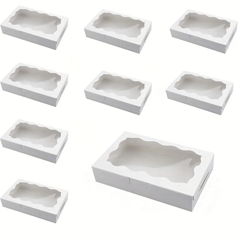 10/20/50pcs paper gift box with display window, suitable for wedding, birthday, holiday mother's day and other occasions