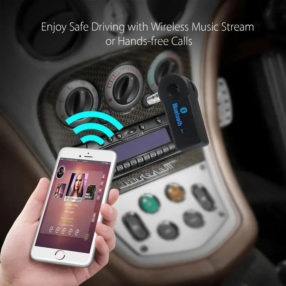 AUX Bluetooth 5.0 Receiver,Wireless Bluetooth5.0 Car 3.5mm Socket Adapter,Audio Converter Mobile Phone Hands-Free Stereo Adapter