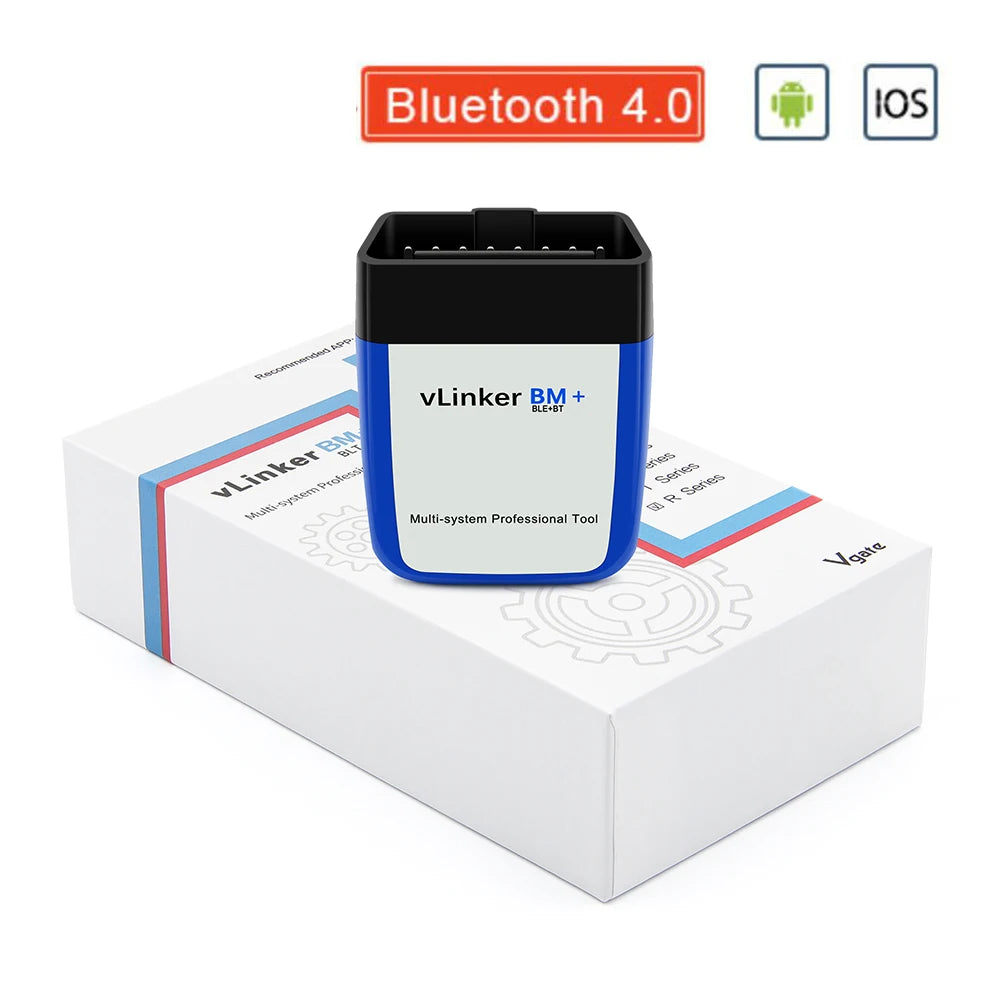 Vgate vLinker BM+ ELM327 BimmerCode BimmerLink Auto Code Reader Diagnostic Tool Car Scanner ELM327 OBD2 Bluetooth 4.0