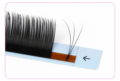 Rujade All Sizes 6-20mm Individual Eyelash Extension Matte Black Premium Russian Volume Eyelash Handmade Faux Mink Lashes Cilias