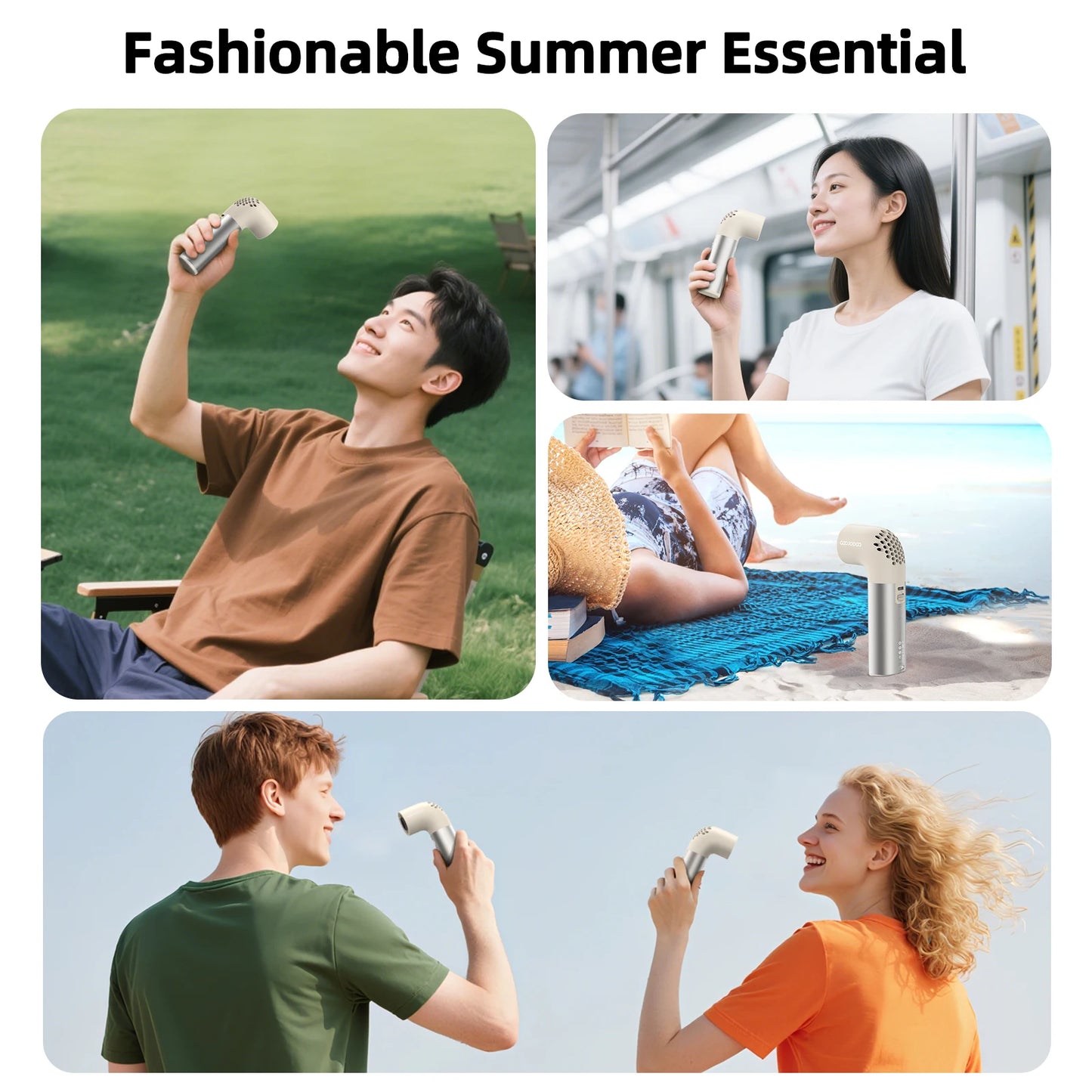 GOOJODOQ Mini 150G Ultra-light Water Pipe High-speed Fan 12M/s Uniquely stylish turbo fan Aluminum alloy handle